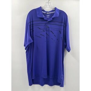 Adidas Golf Men’s Short Sleeve Purple Black Polo Comfort Size Extra Large